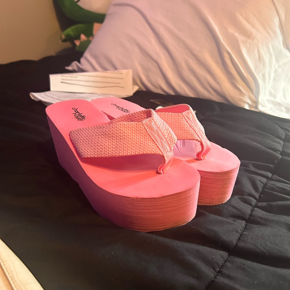Charlotte Russe Pink Platform Sandals